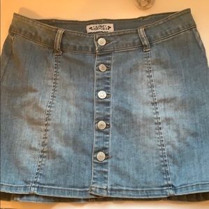 stretchy jean skirt